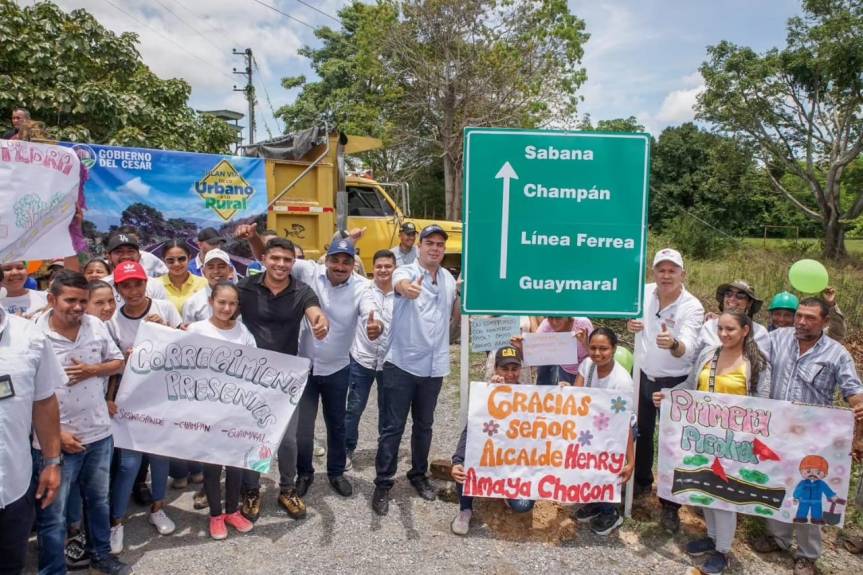 Gobierno departamental dio inicio a obras del Plan Vial en corregimientos de Curumaní